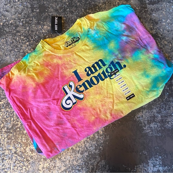 Barbie I Am Kenough Rainbow Tie-Dye T-Shirt 2X - Picture 7 of 8